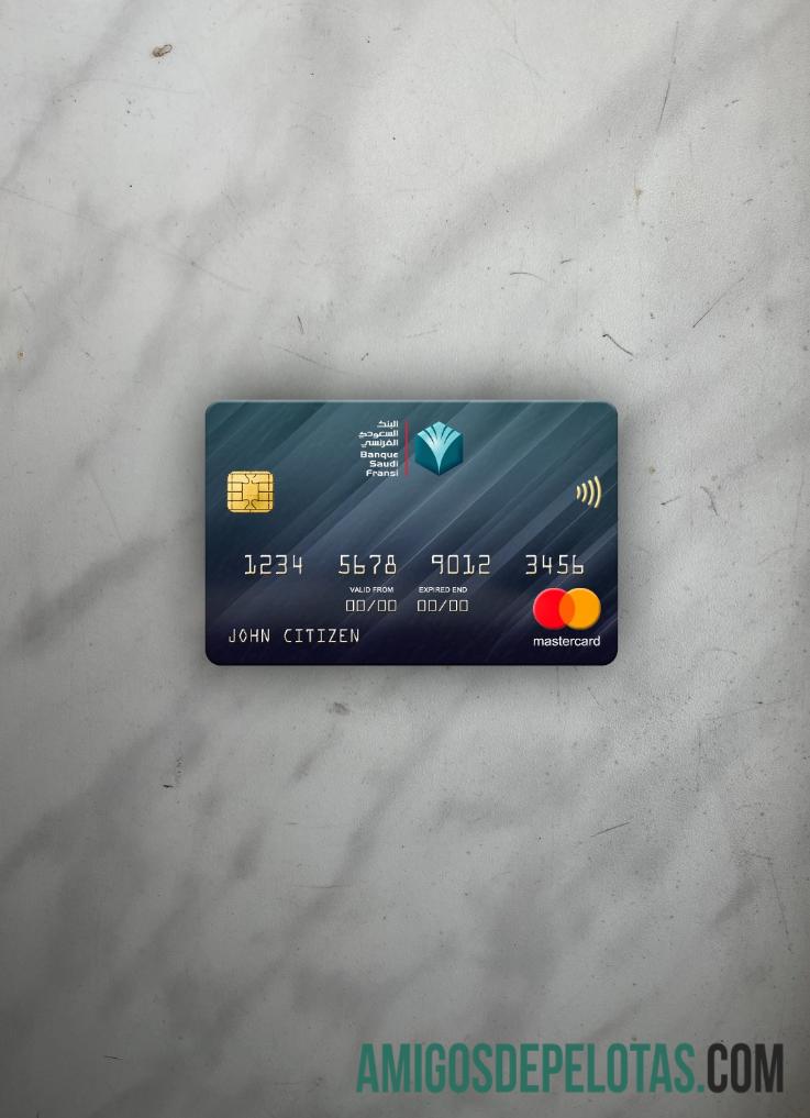 Arábia Saudita Banque Saudi Fransi Bank Mastercard Photolook Front amostra